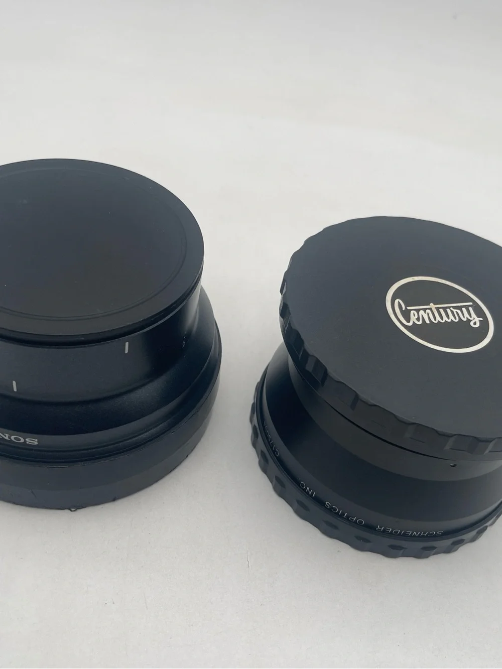 Sony Black Camera Lenses with Century Rear Cap